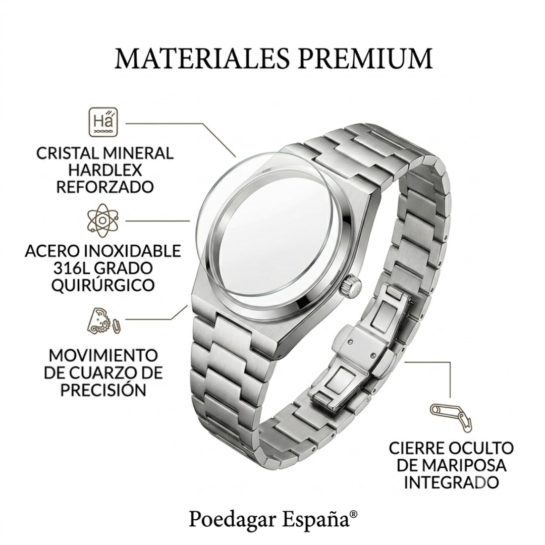 Reloj Poedagar Executive - Plata