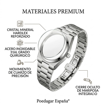 Reloj Poedagar Executive - Plata