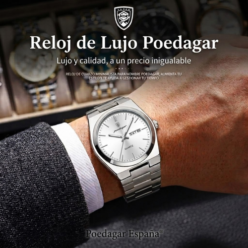 Reloj Poedagar Executive - Plata
